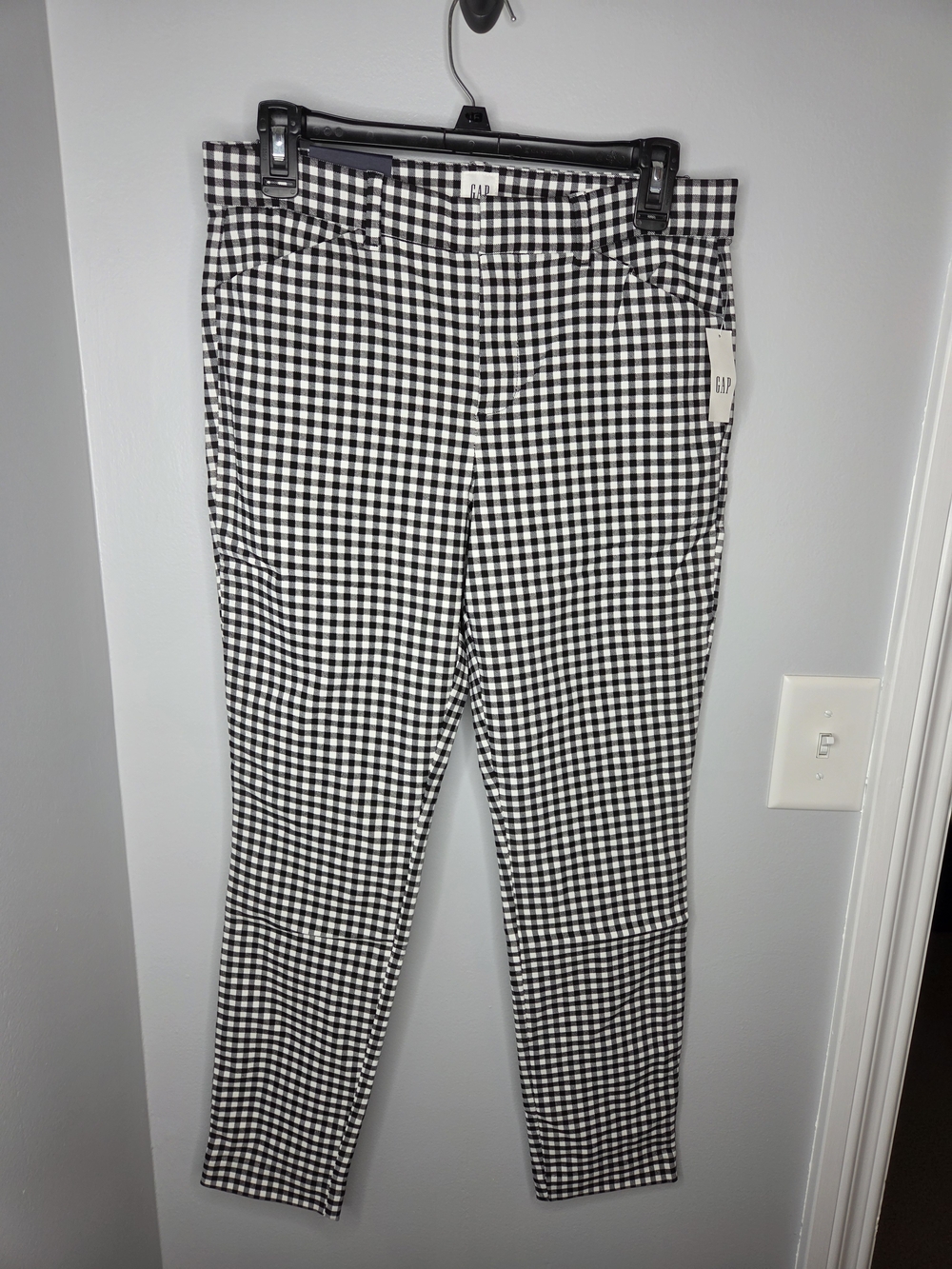 GAP Black & White Gingham Skinny Jeans